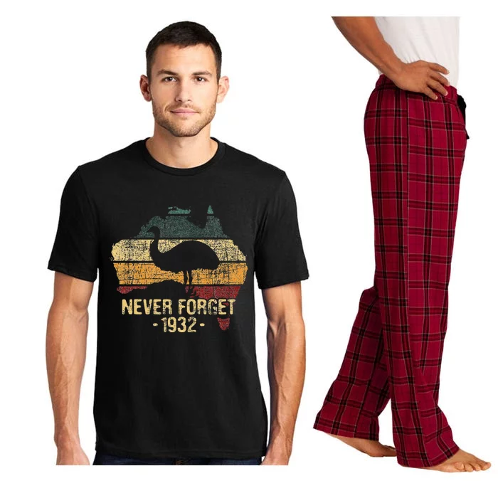 Never Forget 1932 Emu War Emu Lover Zookeeper Pajama Set