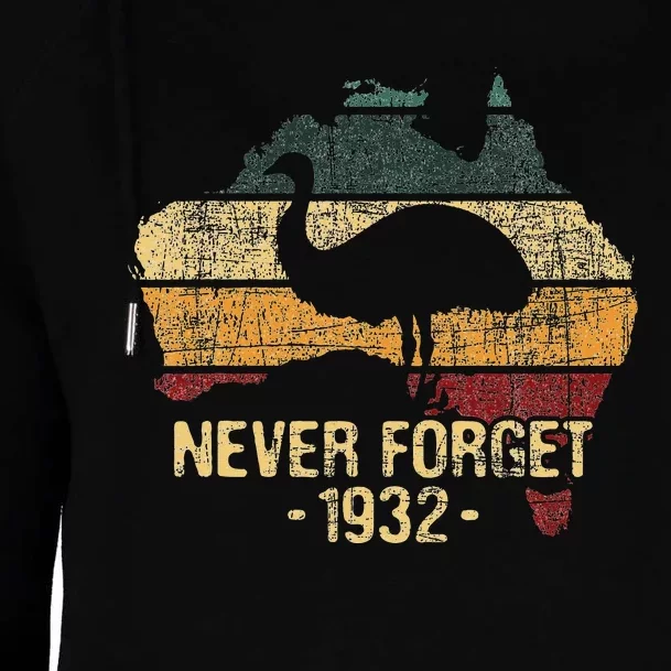 Never Forget 1932 Emu War Emu Lover Zookeeper Womens Funnel Neck Pullover Hood