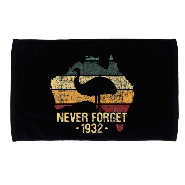 Never Forget 1932 Emu War Emu Lover Zookeeper Microfiber Hand Towel