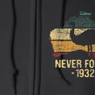 Never Forget 1932 Emu War Emu Lover Zookeeper Full Zip Hoodie