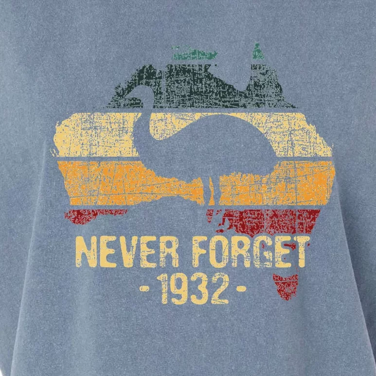 Never Forget 1932 Emu War Emu Lover Zookeeper Garment-Dyed Women's Muscle Tee