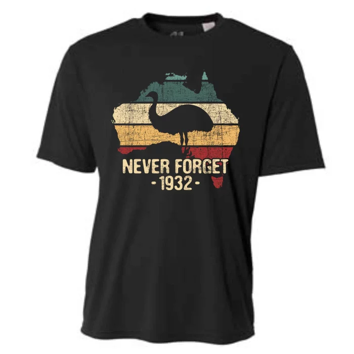 Never Forget 1932 Emu War Gift Emu Lover Zookeeper Gift Cooling Performance Crew T-Shirt