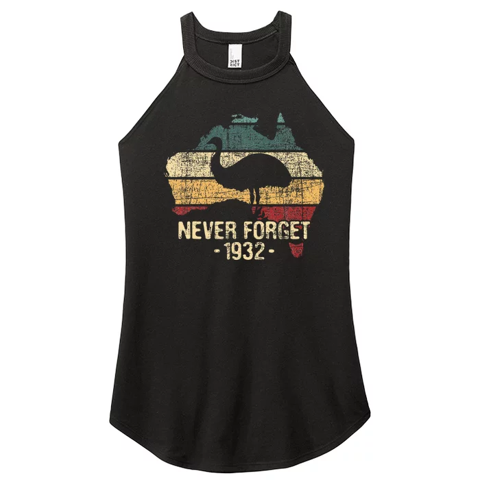 Never Forget 1932 Emu War Emu Lover Zookeeper Women’s Perfect Tri Rocker Tank