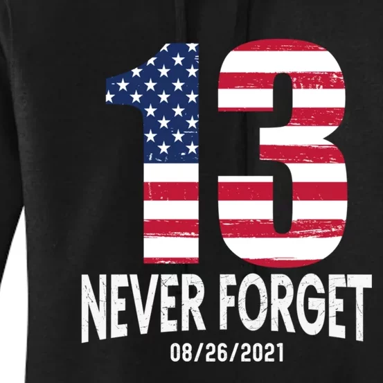 Never Forget 13 Service Members Kabul Afghanistan Airport Women's Pullover Hoodie