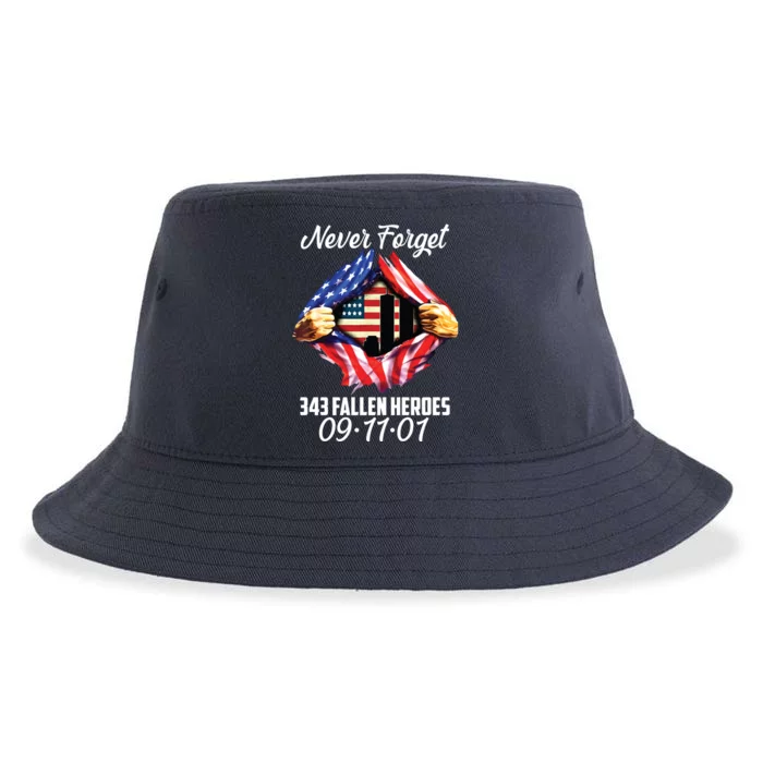 Never Forget 343 Fallen Heroes 091101 September 11 Sustainable Bucket Hat