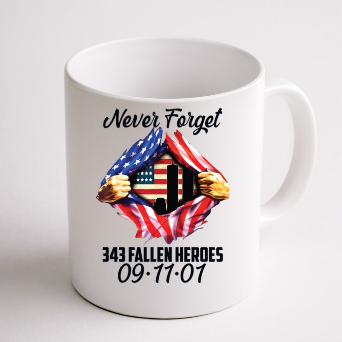 Never Forget 343 Fallen Heroes 091101 September 11 Front & Back Coffee Mug