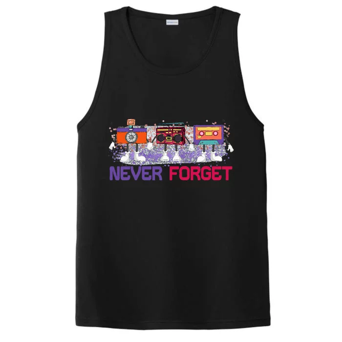 Never Forget 80s 90s Performance Tank