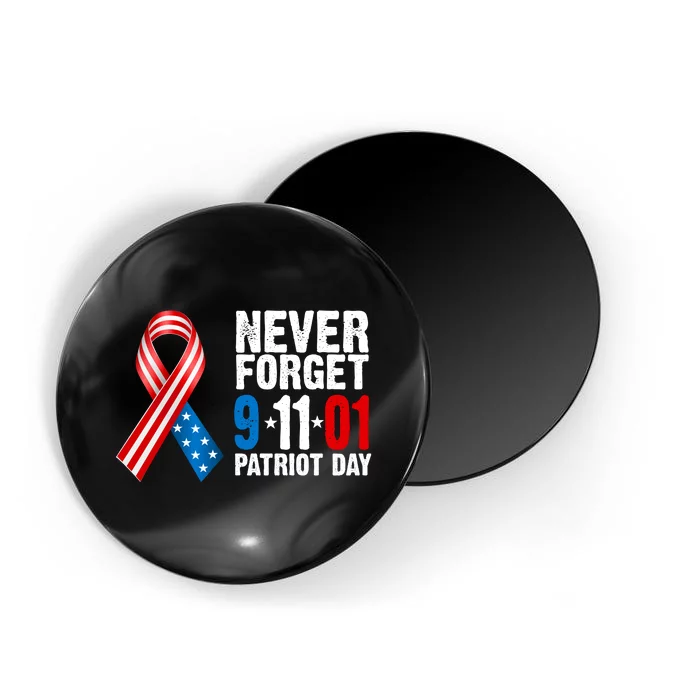 Never Forget 9.11.01 USA Ribbon Patriot Day Magnet