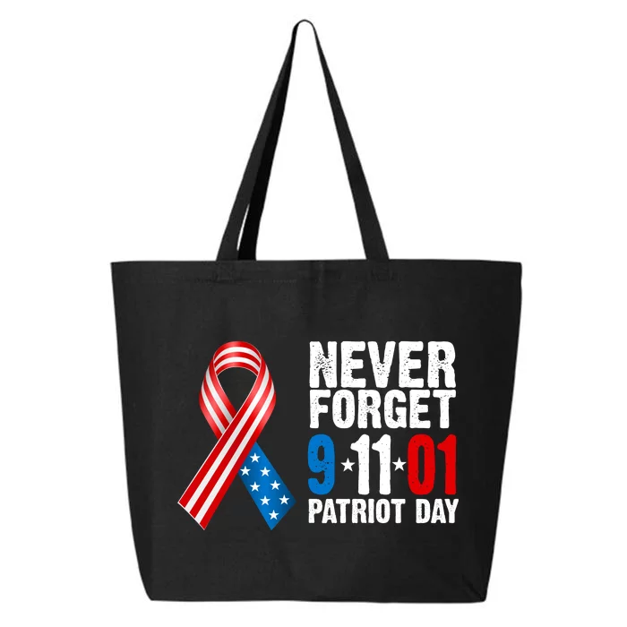 Never Forget 9.11.01 USA Ribbon Patriot Day 25L Jumbo Tote