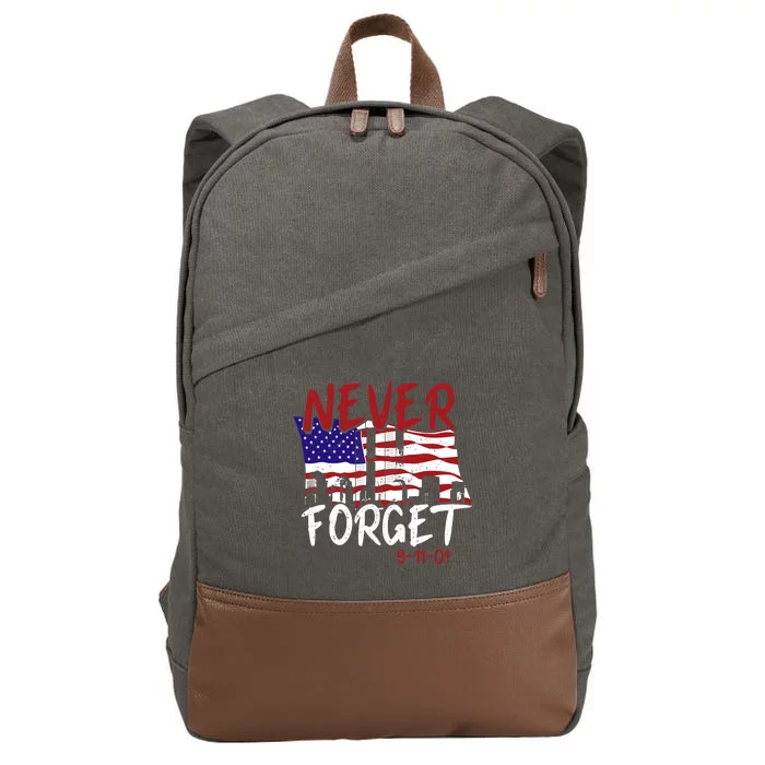 Never Forget 9/11/01 Cotton Canvas Backpack