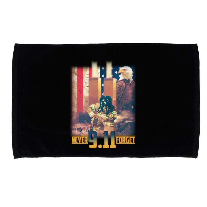 Never Forget 9 11 September 11 Memorial New York City Firefighter Microfiber Hand Towel