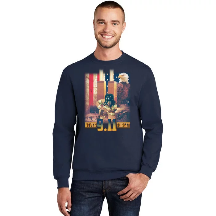 Never Forget 9 11 September 11 Memorial New York City Firefighter Sweatshirt