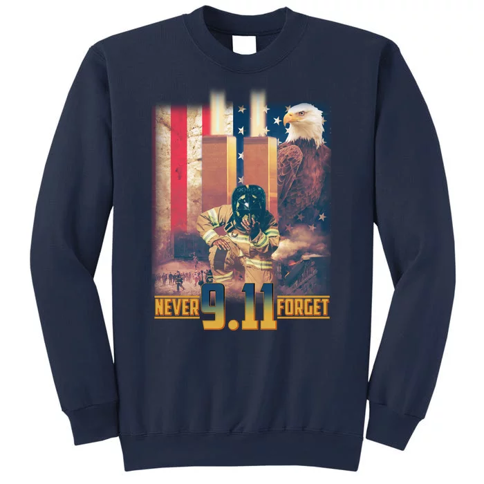 Never Forget 9 11 September 11 Memorial New York City Firefighter Sweatshirt