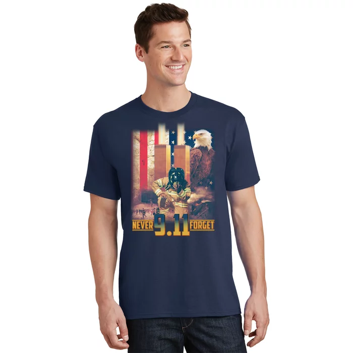 Never Forget 9 11 September 11 Memorial New York City Firefighter T-Shirt