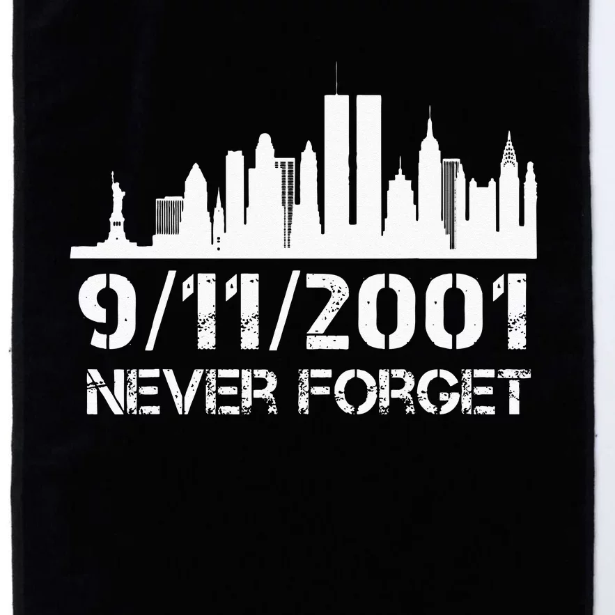 Never Forget 911 20th Anniversary Patriot Memorial Day Platinum Collection Golf Towel