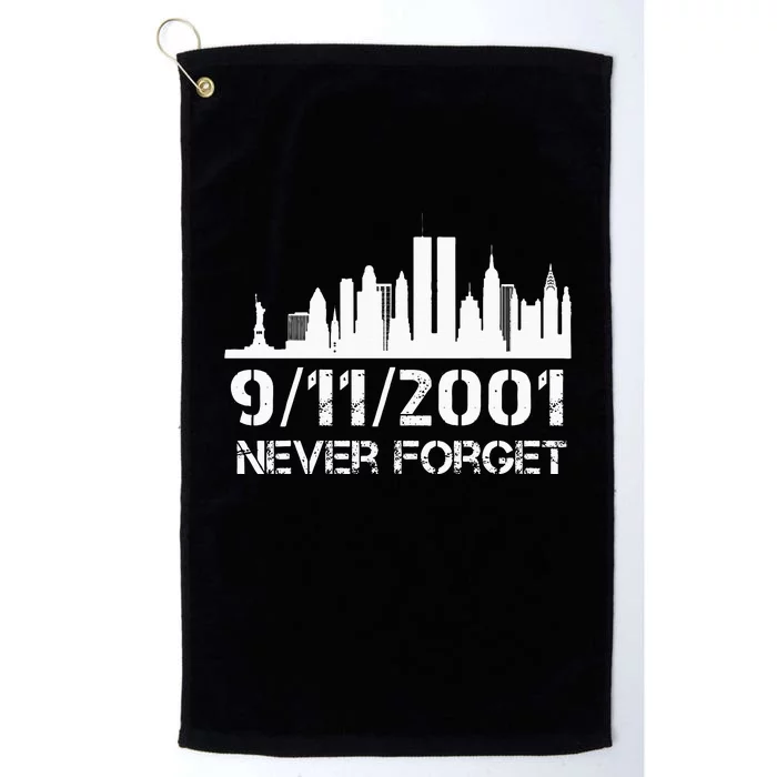 Never Forget 911 20th Anniversary Patriot Memorial Day Platinum Collection Golf Towel