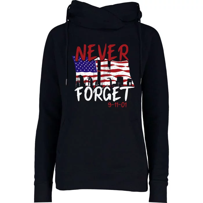 Never Forget 91101 Womens Funnel Neck Pullover Hood