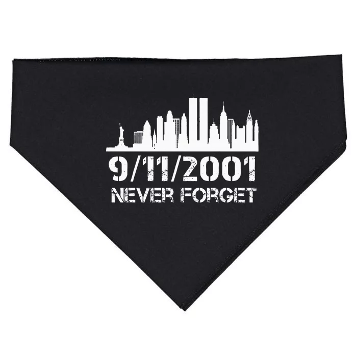 Never Forget 911 20th Anniversary Patriot Memorial Day USA-Made Doggie Bandana