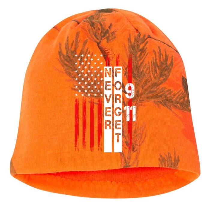 Never Forget 9 11 Nine Eleven Memorial Distressed US American Flag Kati - Camo Knit Beanie