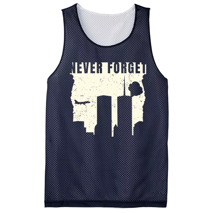 Never Forget 9.11 Patriot Day Mesh Reversible Basketball Jersey Tank