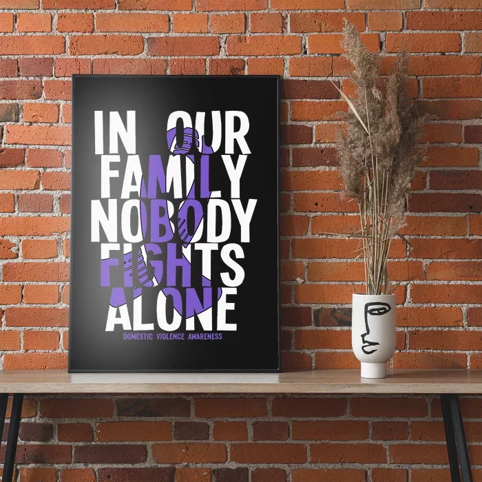 Nobody Fights Alone Domestic Violence Awareness Poster