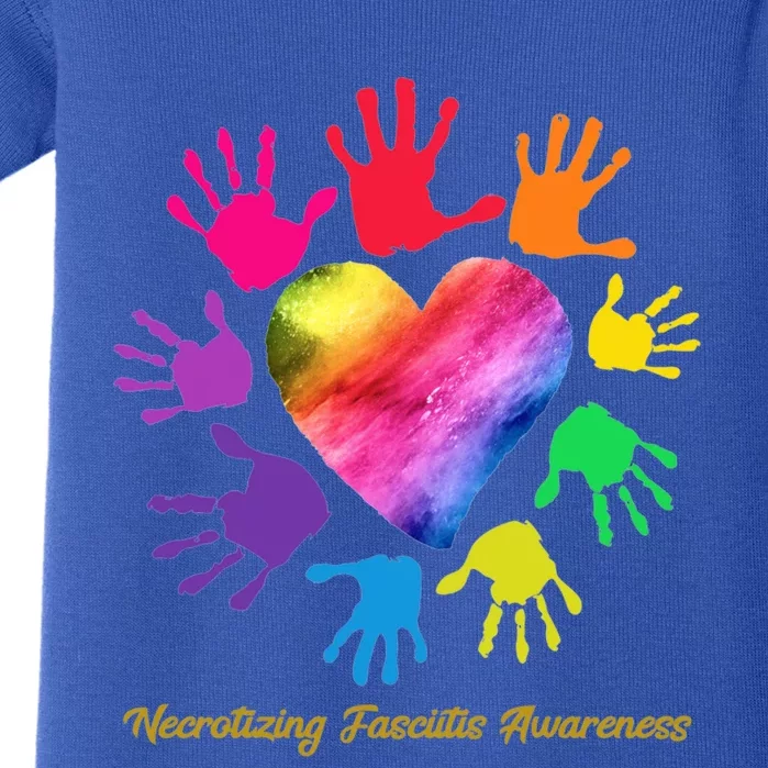 Necrotizing Fasciitis Awareness Hands Gift Baby Bodysuit