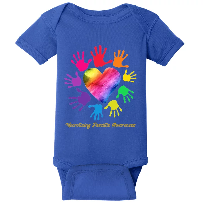 Necrotizing Fasciitis Awareness Hands Gift Baby Bodysuit