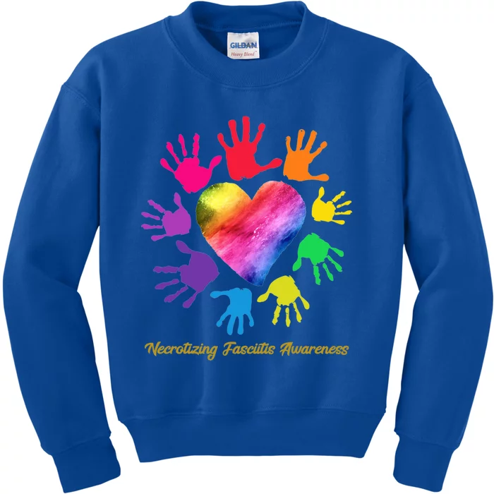 Necrotizing Fasciitis Awareness Hands Gift Kids Sweatshirt