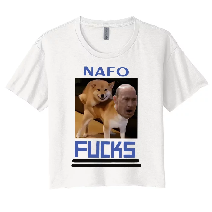 Nafo Fucks Adl Women's Crop Top Tee