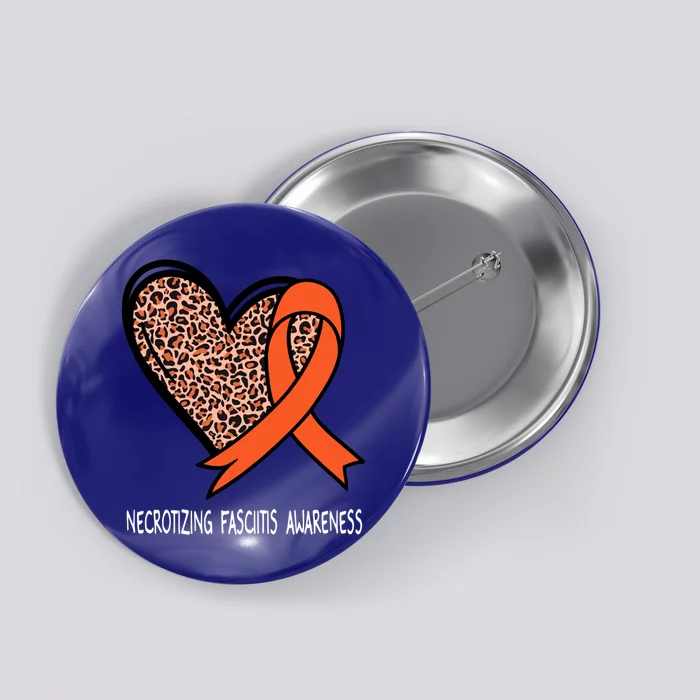 Necrotizing Fasciitis Awareness Orange Ribbon Cute Gift Button