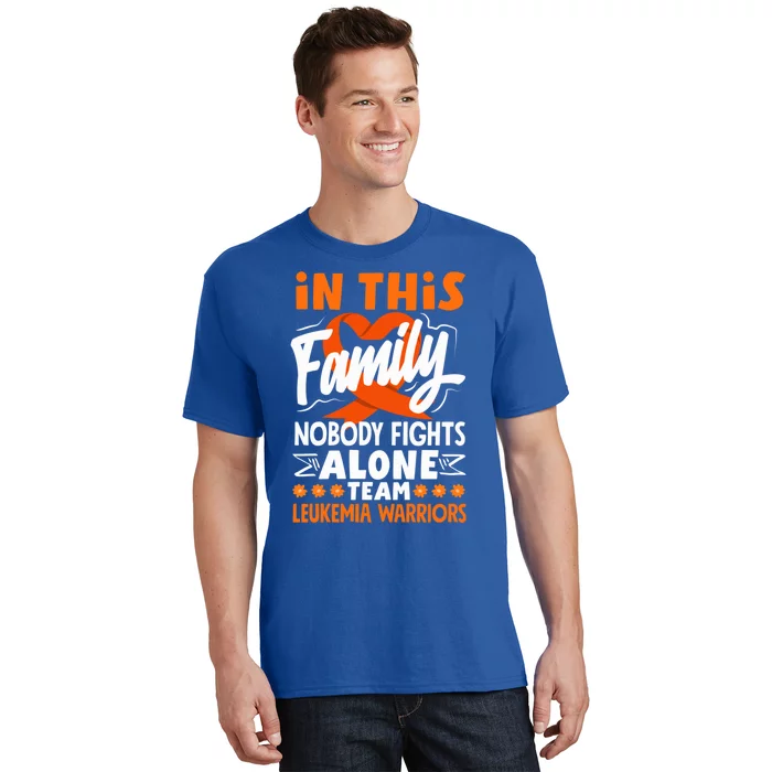 Nobody Fights Alone Team Leukemia Warrior Gift T-Shirt