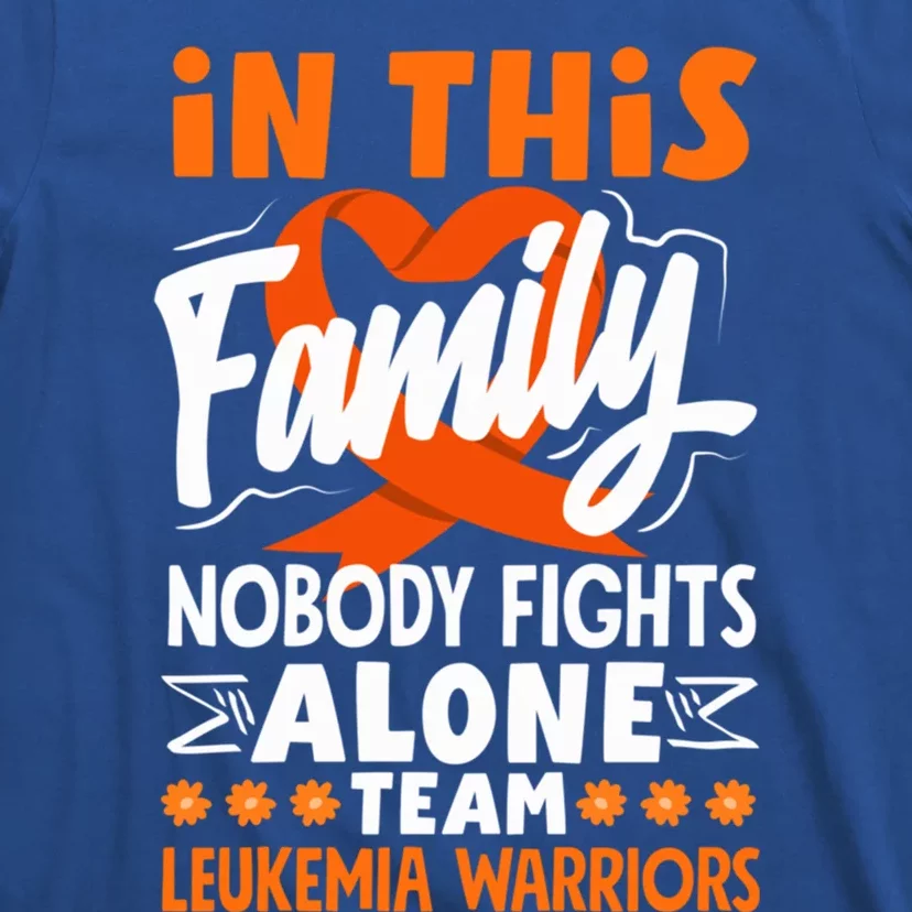 Nobody Fights Alone Team Leukemia Warrior Gift T-Shirt