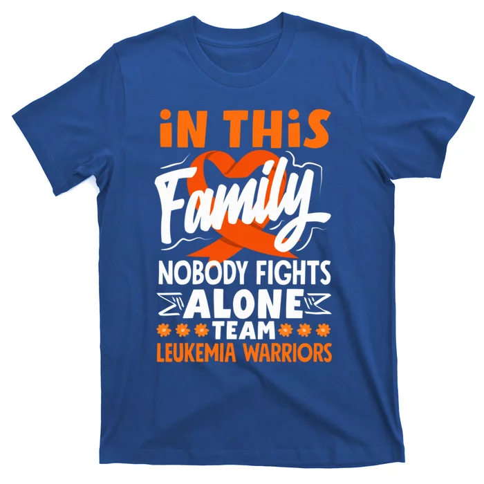 Nobody Fights Alone Team Leukemia Warrior Gift T-Shirt