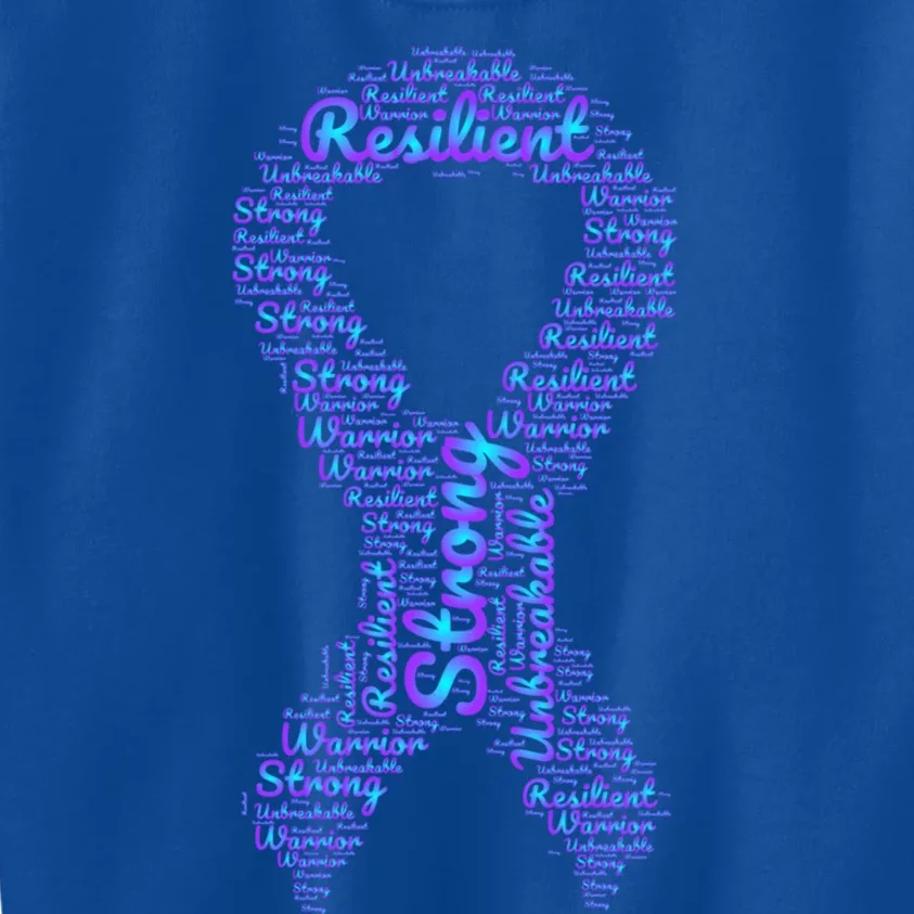 Necrotizing Fasciitis Awareness Month Ribbon With Words Cute Gift Kids Sweatshirt