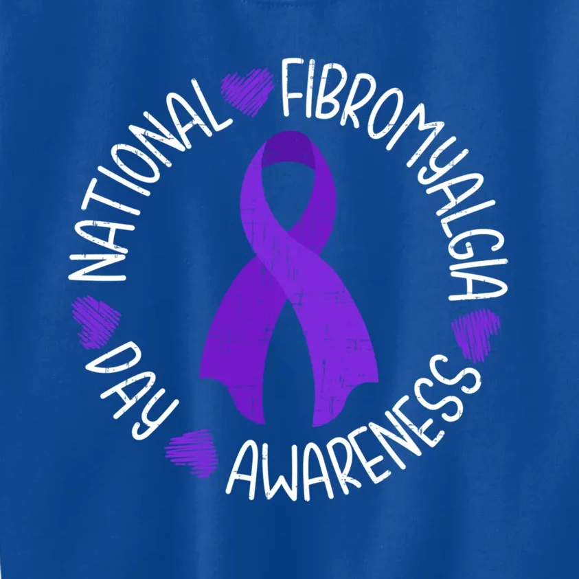 National Fibromyalgia Awareness Day Costume Ribbon Gift Kids Sweatshirt