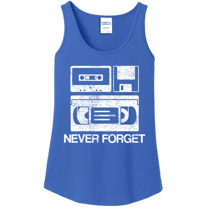 Never Forget Audio Cassette 70s 80s 90s Gift Ladies Essential Tank