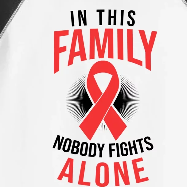 Nobody Fights Alone Design Stroke Survivor Gift Toddler Fine Jersey T-Shirt