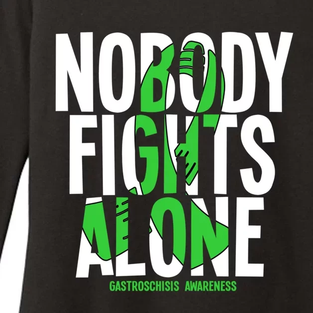 Nobody Fights Alone Gastroschisis Awareness Cool Gift Womens CVC Long Sleeve Shirt