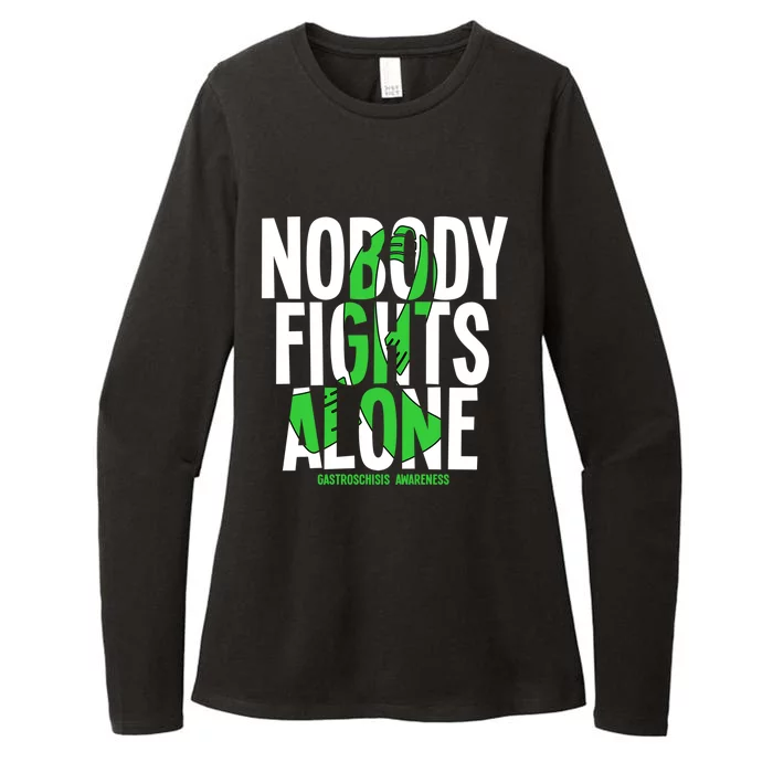 Nobody Fights Alone Gastroschisis Awareness Cool Gift Womens CVC Long Sleeve Shirt