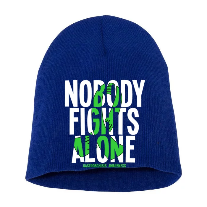 Nobody Fights Alone Gastroschisis Awareness Cool Gift Short Acrylic Beanie