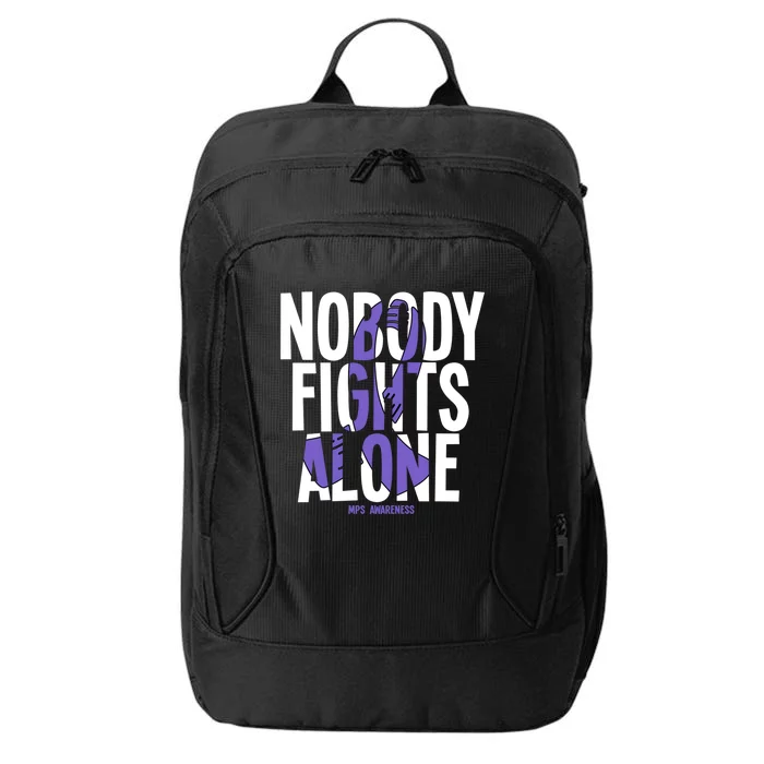 Nobody Fights Alone Mps Awareness Gift City Backpack