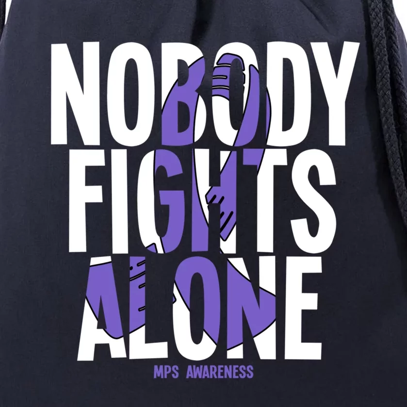 Nobody Fights Alone Mps Awareness Gift Drawstring Bag