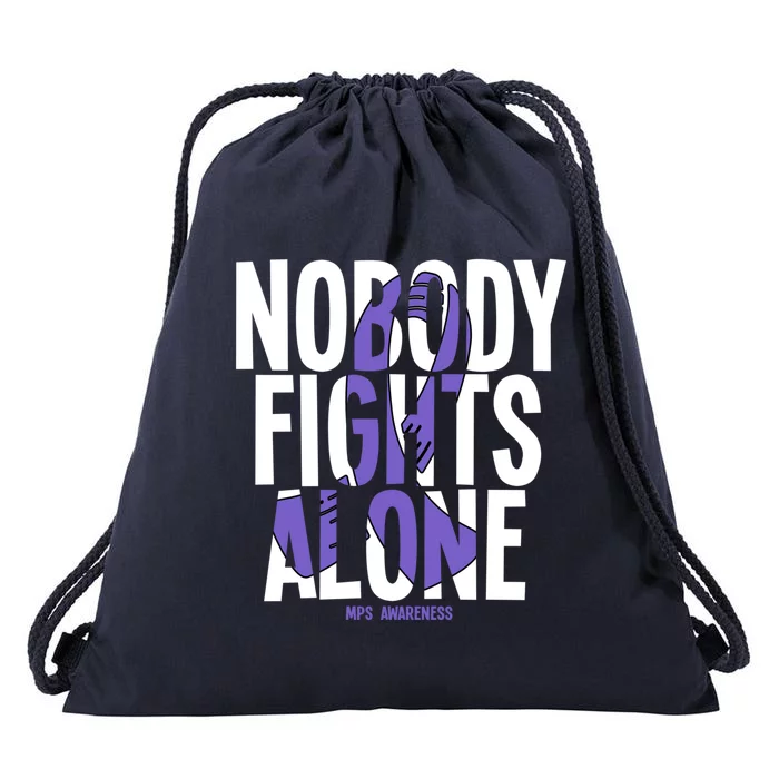 Nobody Fights Alone Mps Awareness Gift Drawstring Bag