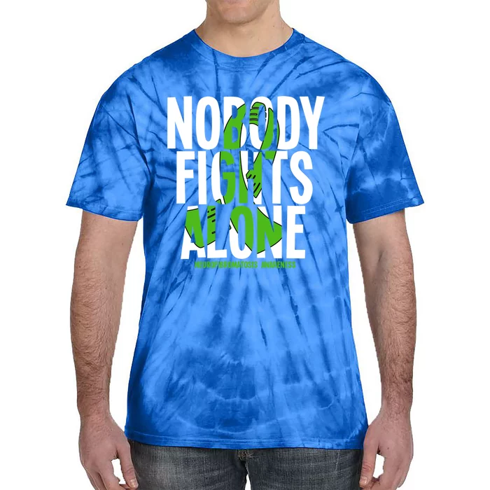 Nobody Fights Alone Neurofibromatosis Awareness Gift Tie-Dye T-Shirt