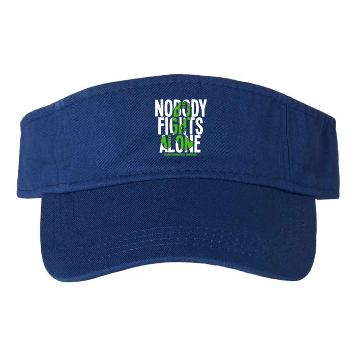 Nobody Fights Alone Neurofibromatosis Awareness Gift Valucap Bio-Washed Visor