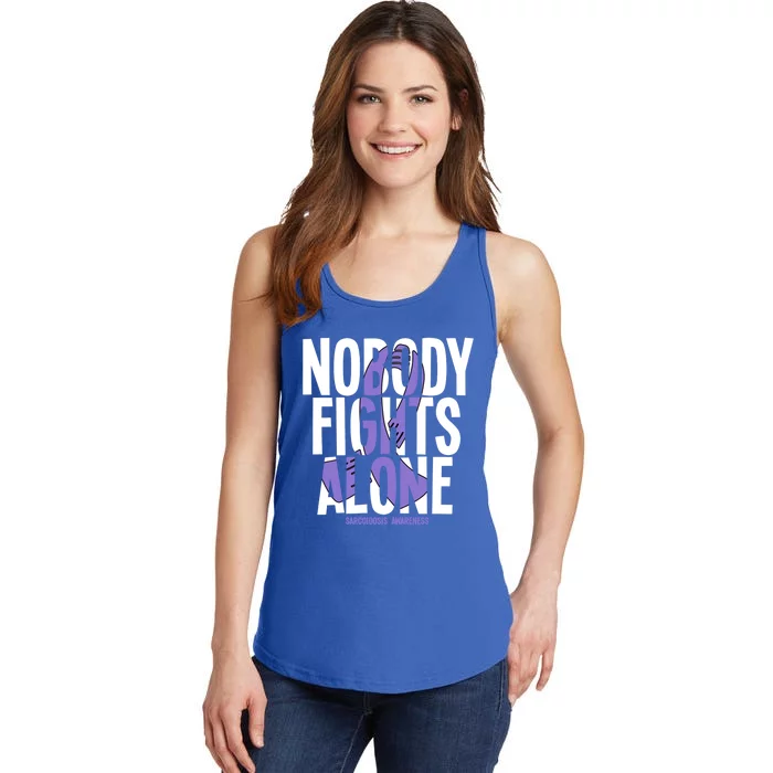 Nobody Fights Alone Sarcoidosis Awareness Funny Gift Ladies Essential Tank