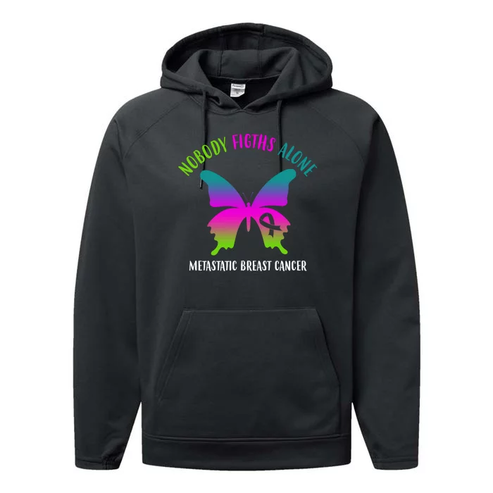 Nobody Fights Alone Metastatic Breast Cancer Performance Fleece Hoodie