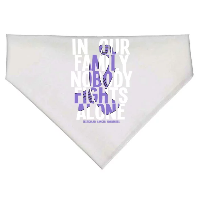 Nobody Fights Alone Testicular Cancer Awareness Gift USA-Made Doggie Bandana