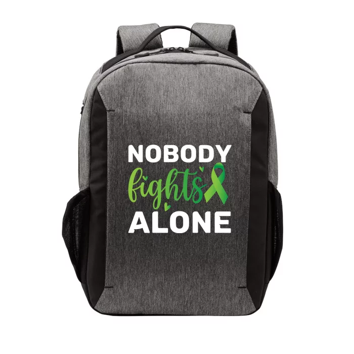 Nobody Fights Alone Tal Health Awareness Gift Vector Backpack