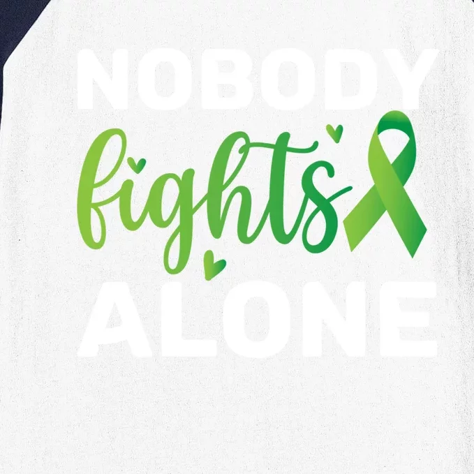 Nobody Fights Alone Tal Health Awareness Gift Baseball Sleeve Shirt